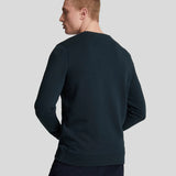 Lyle &amp; Scott Dark Navy Tonal Eagle Crew Neck Sweatshirt