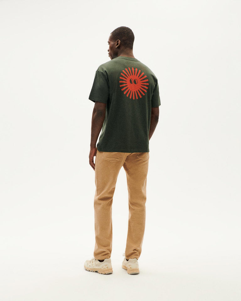 THINKING MU Sol Aaron Bottle Green T-shirt