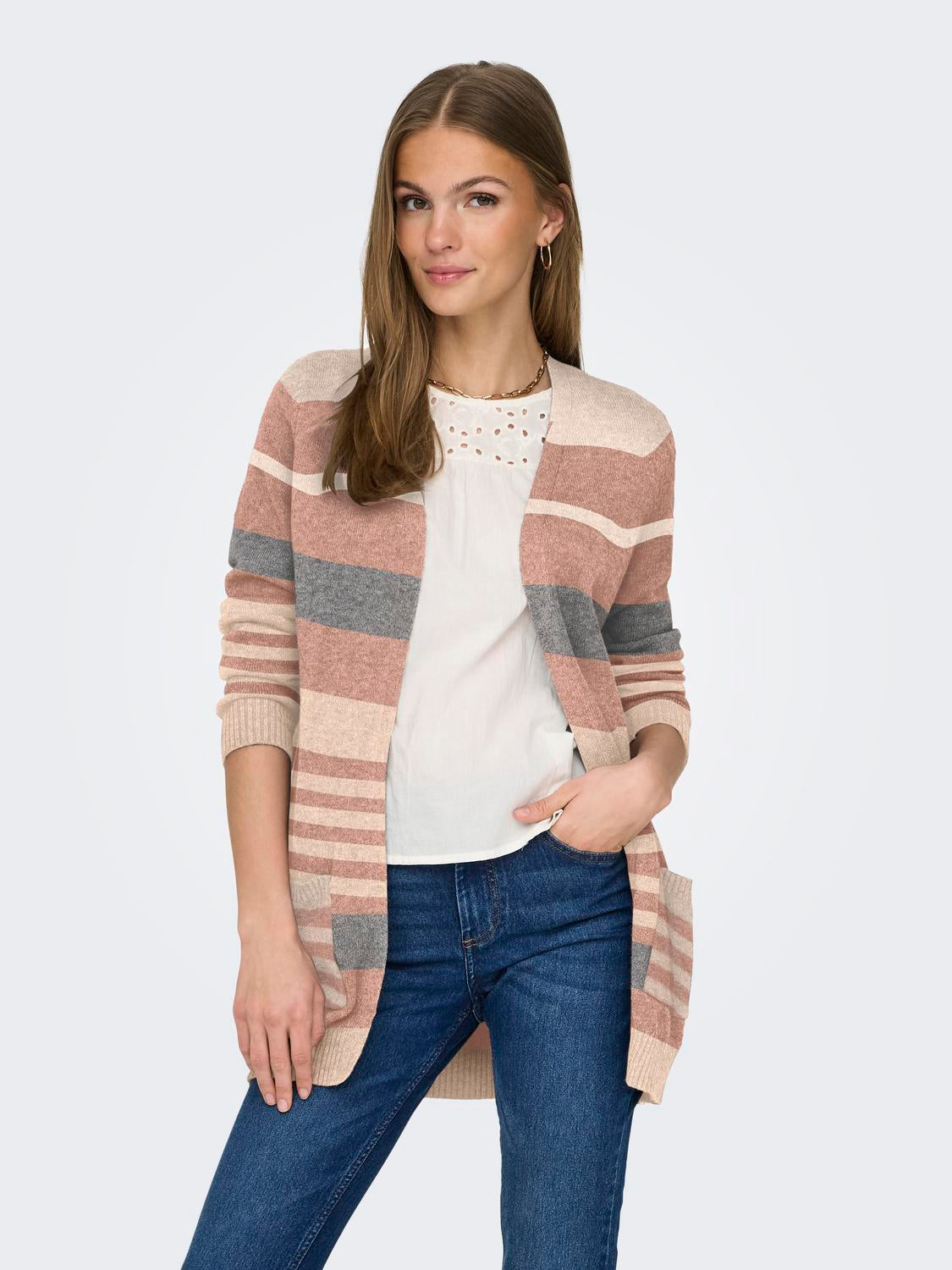 NUR Lesley Cloud Pink Misty Rose Cardigan 