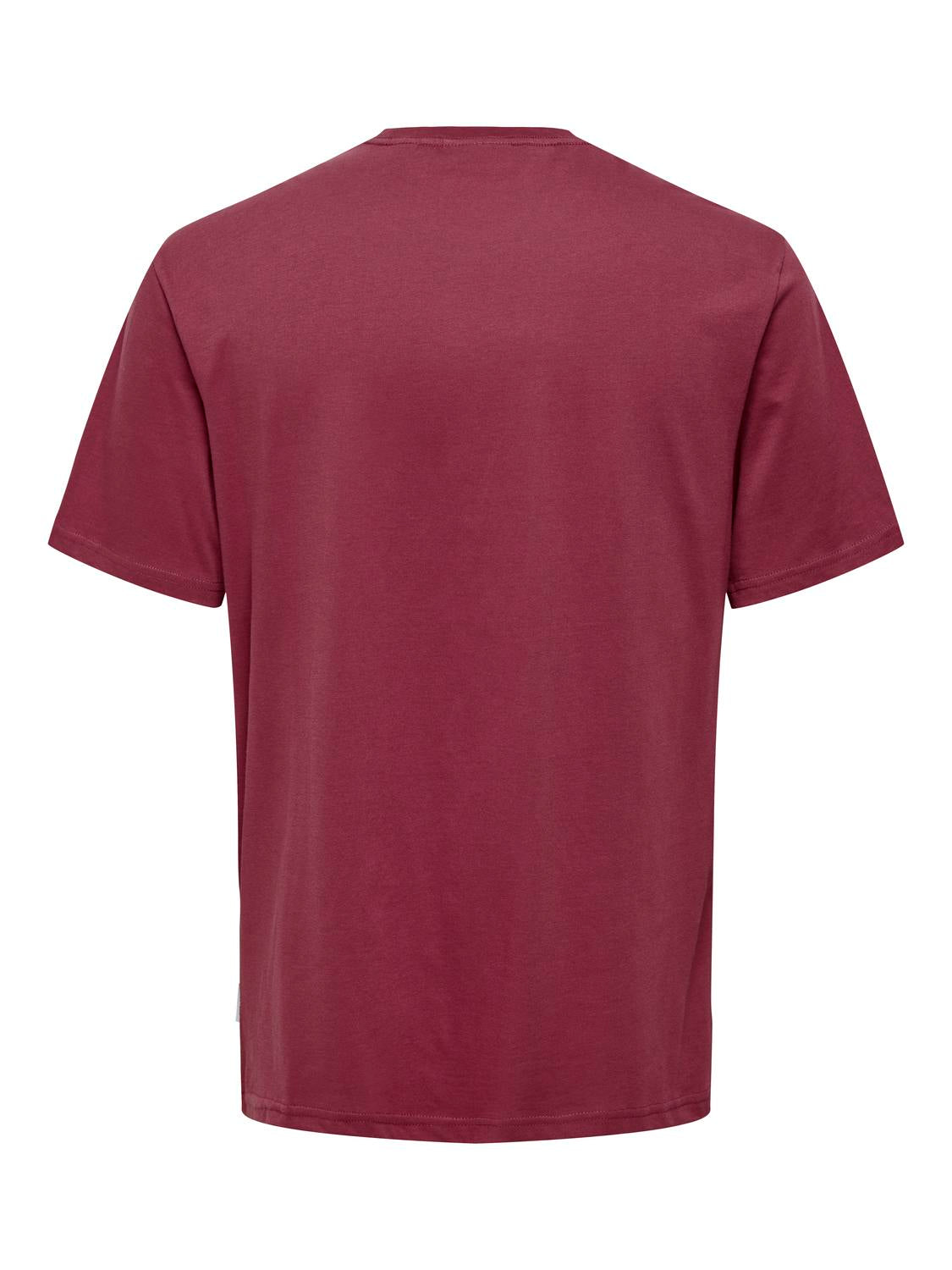 Camiseta Only&Sons Abe Life Maroon