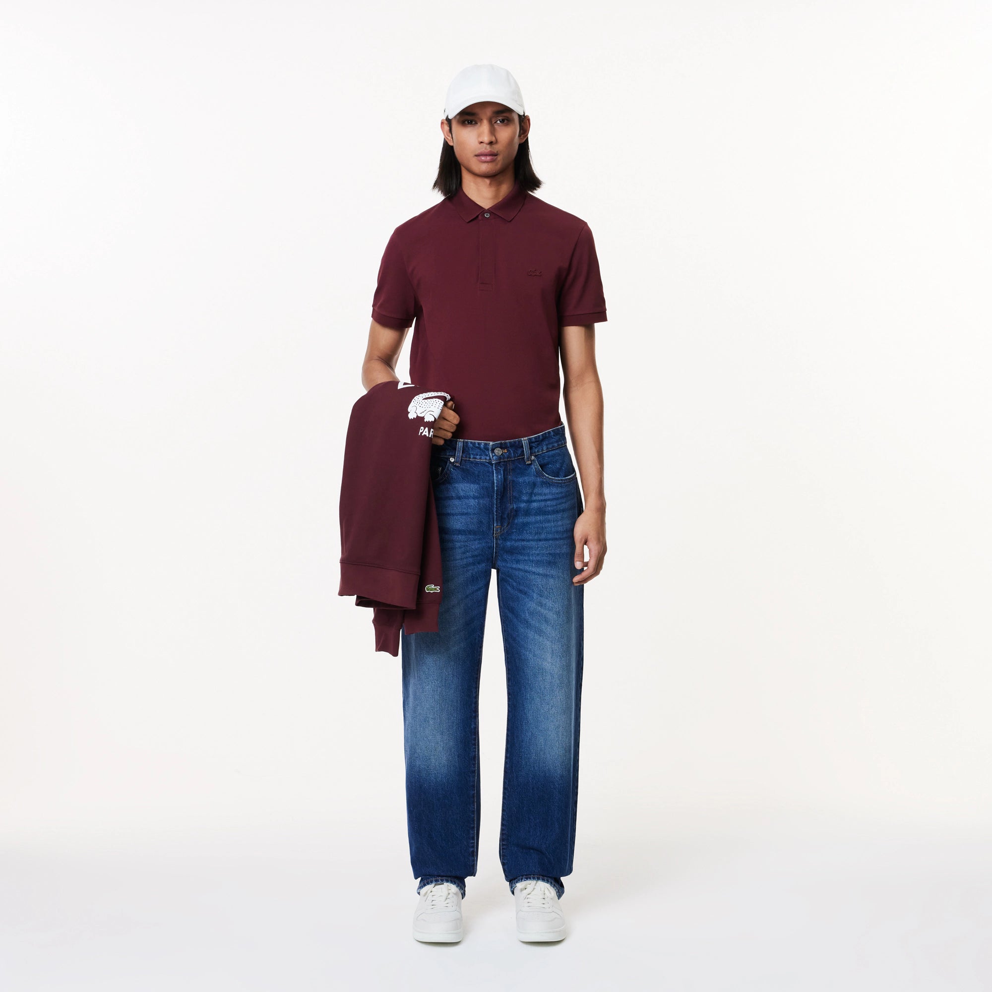 Polo Lacoste Paris Regular Fit Burgund 