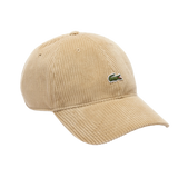 LACOSTE Corduroy Adjustable Cap Beige