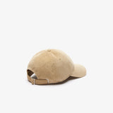 LACOSTE Corduroy Adjustable Cap Beige