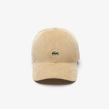 LACOSTE Corduroy Adjustable Cap Beige