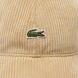 LACOSTE Corduroy Adjustable Cap Beige