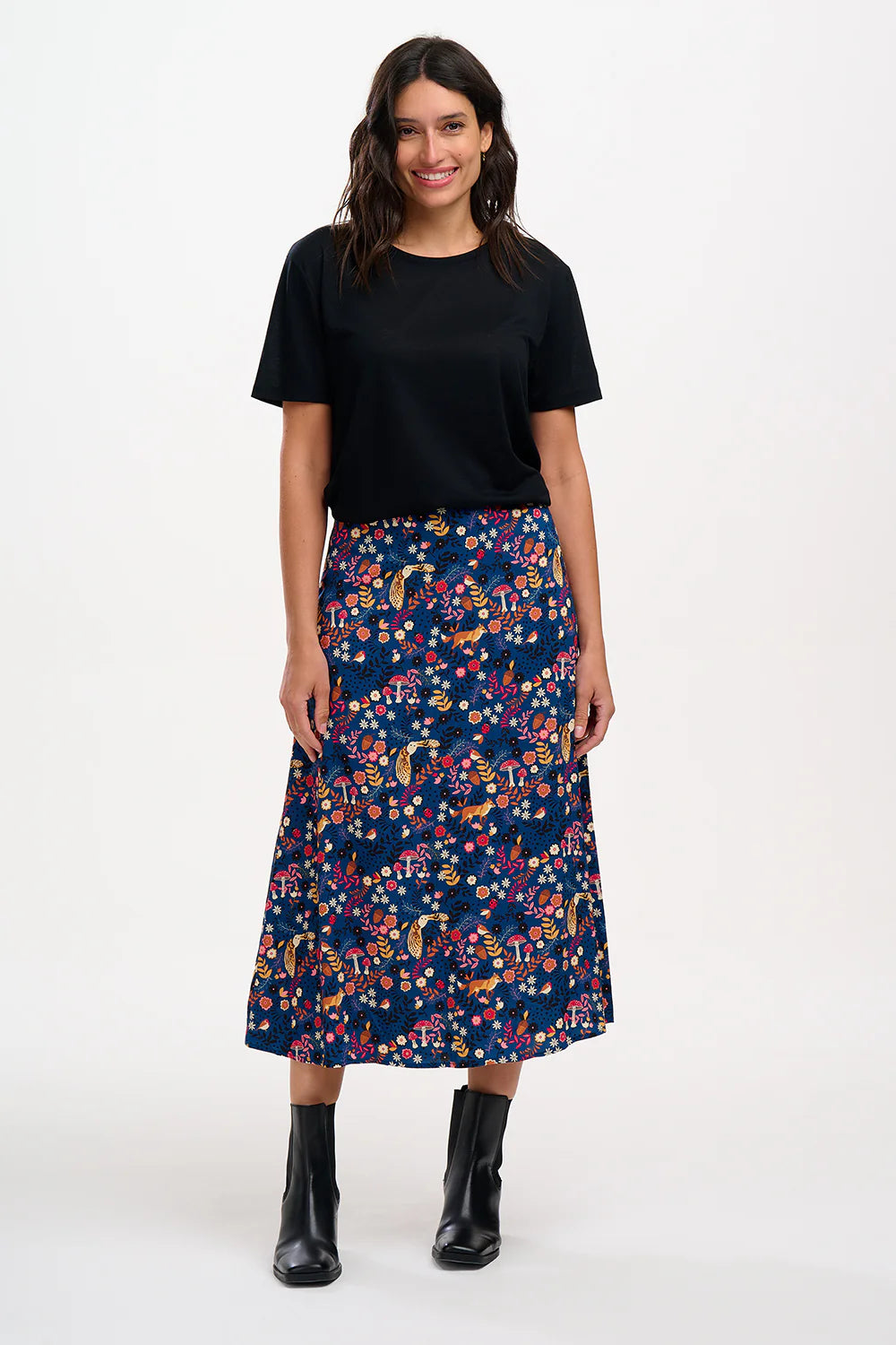 SUGARHILL Zora Navy Midnight Woodland Skirt