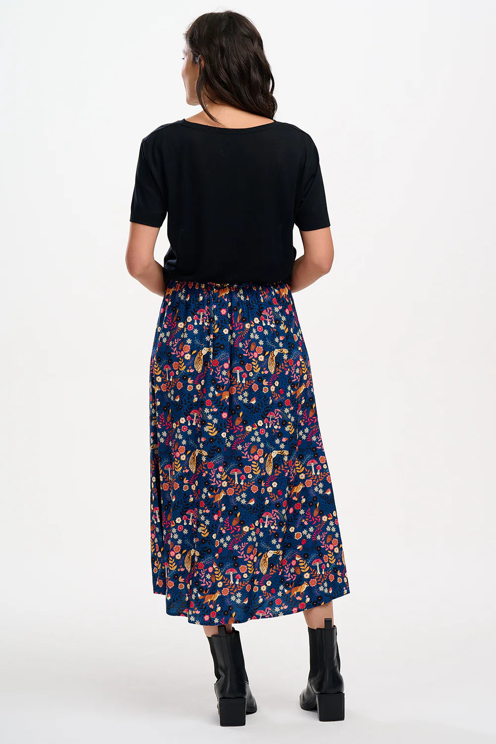 SUGARHILL Zora Navy Midnight Woodland Skirt