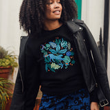 SUGARHILL Noah Washed Black Jungle Blues Sweatshirt