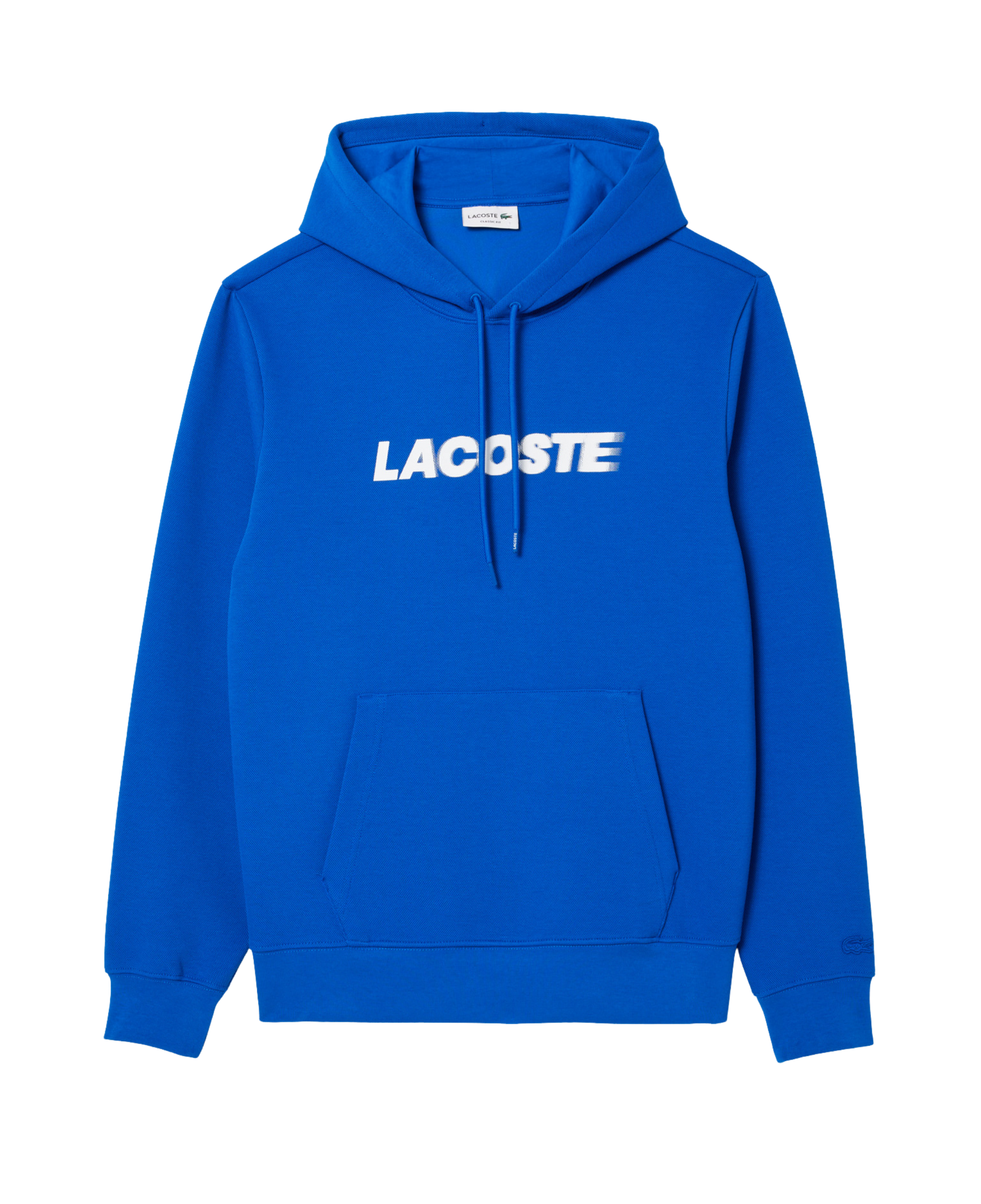 LACOSTE-Sweatshirt mit blau bedrucktem Kapuzenpullover 