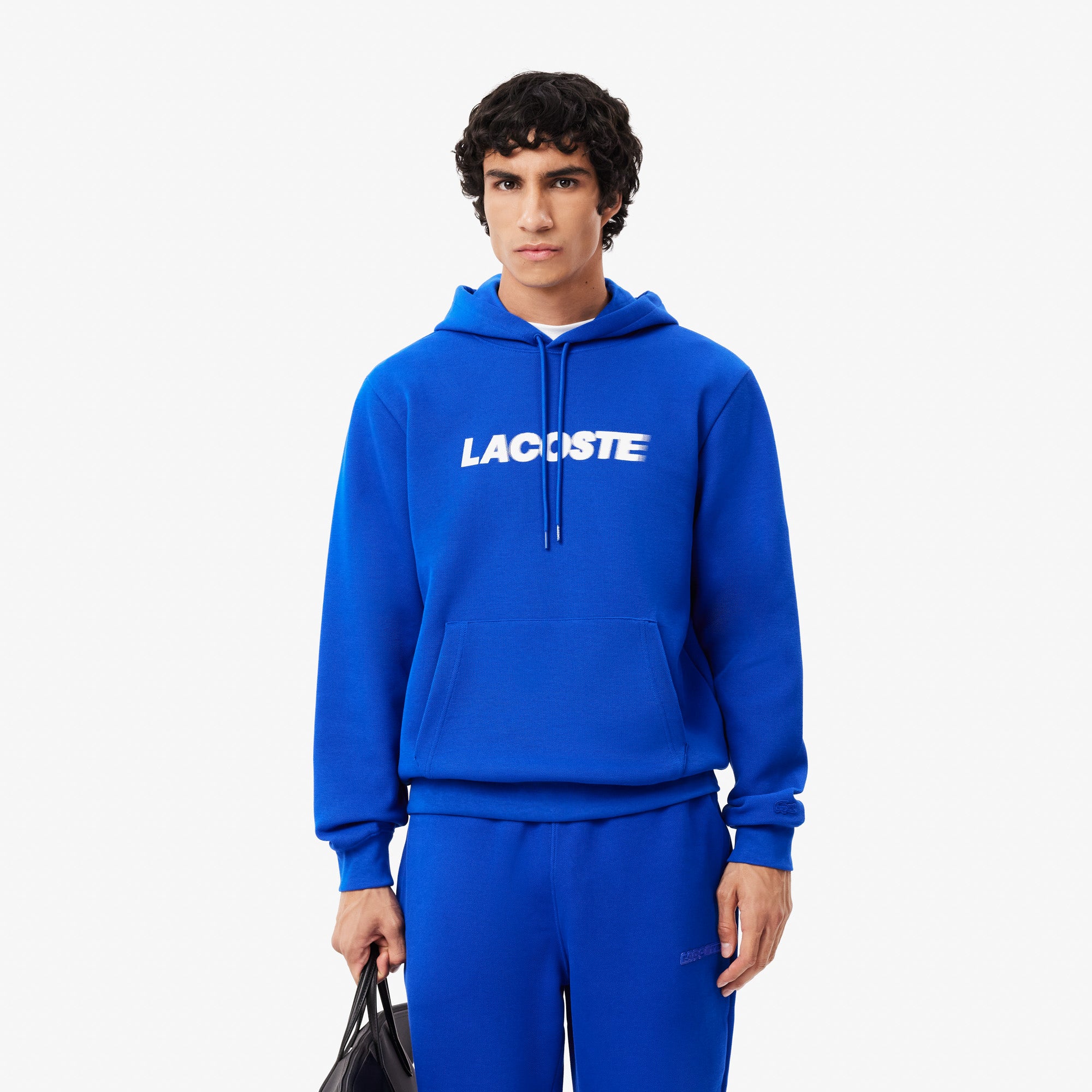 Sudadera LACOSTE con Capucha Estampada Azul