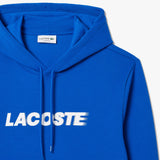 LACOSTE-Sweatshirt mit blau bedrucktem Kapuzenpullover 