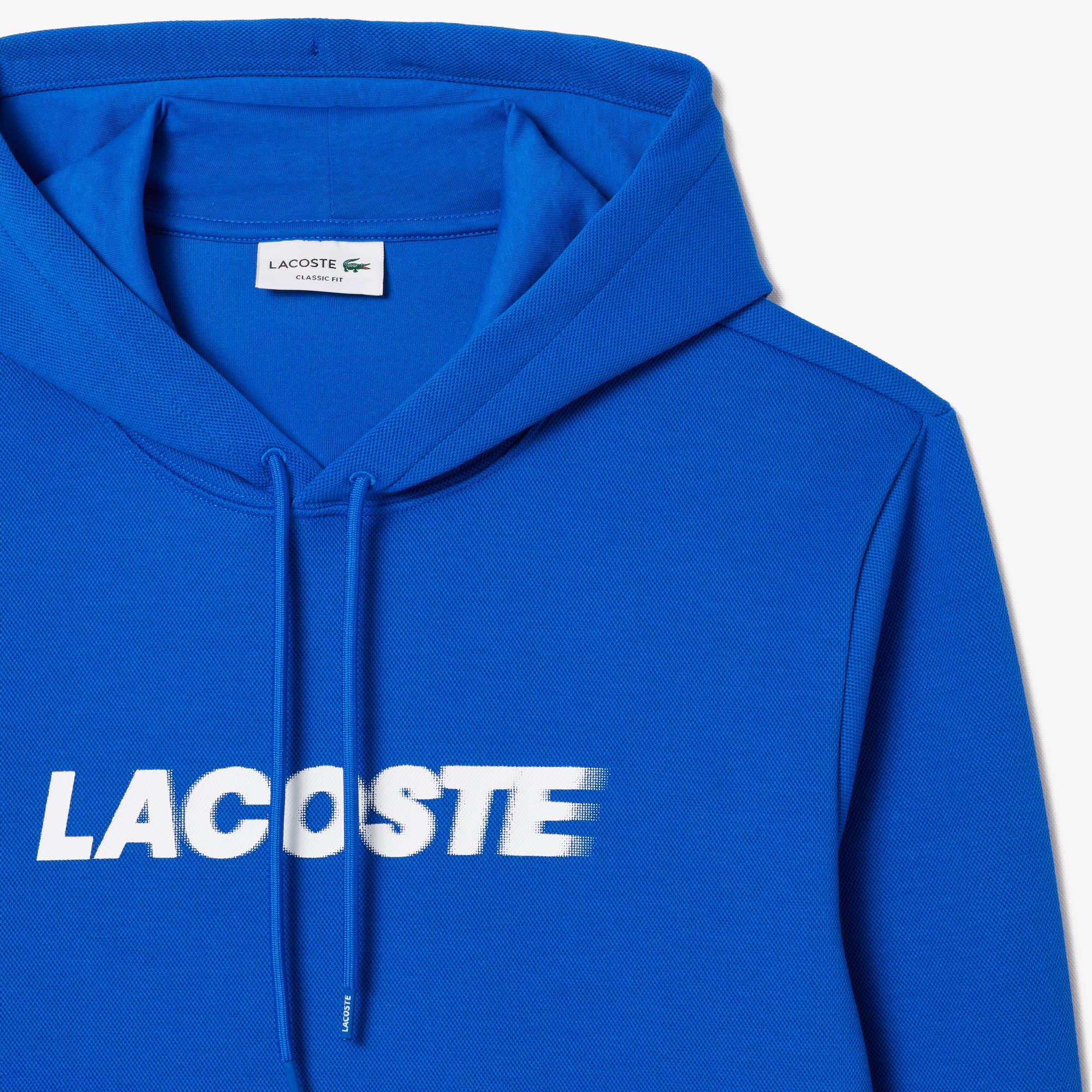 Sudadera LACOSTE con Capucha Estampada Azul