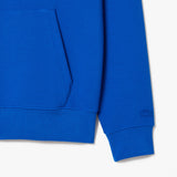 LACOSTE-Sweatshirt mit blau bedrucktem Kapuzenpullover 