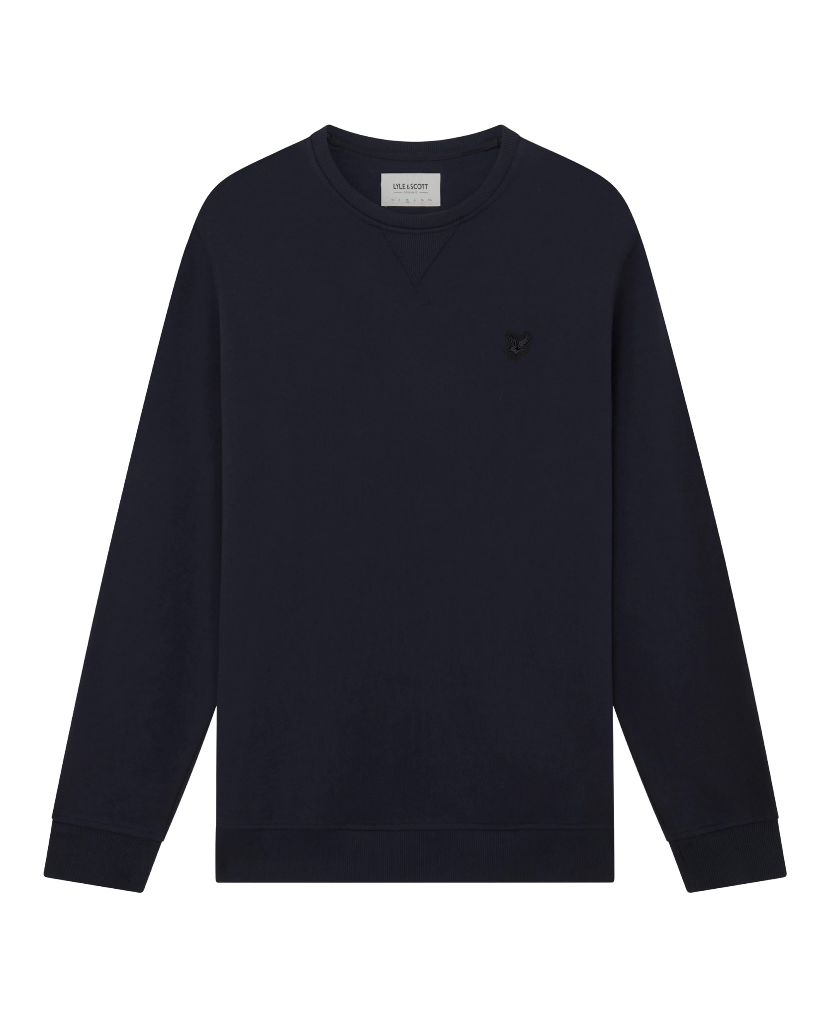 Lyle &amp; Scott Dark Navy Tonal Eagle Crew Neck Sweatshirt