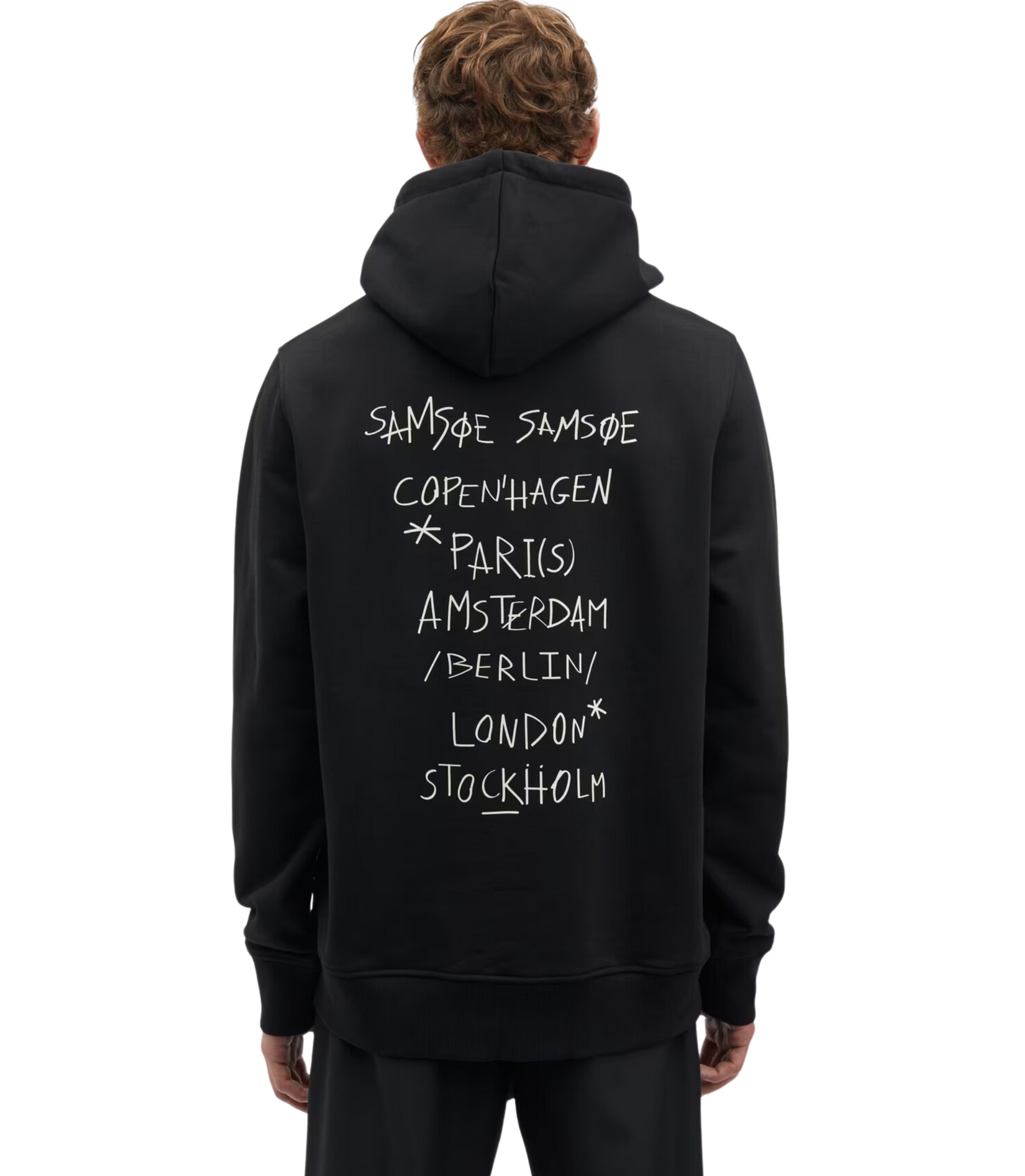 Samsøe Samsøe Sawind uni Schwarzes Connected T-Shirt