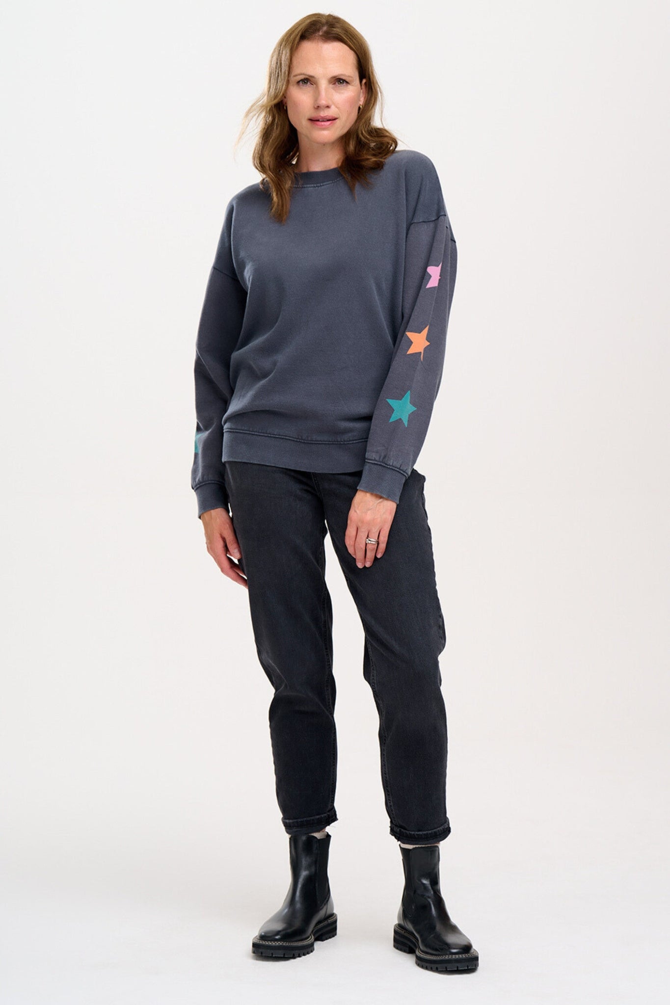 SUGARHILL Eadie Washed Charcoal Sweatshirt