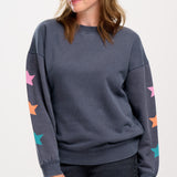 SUGARHILL Eadie Washed Charcoal Sweatshirt