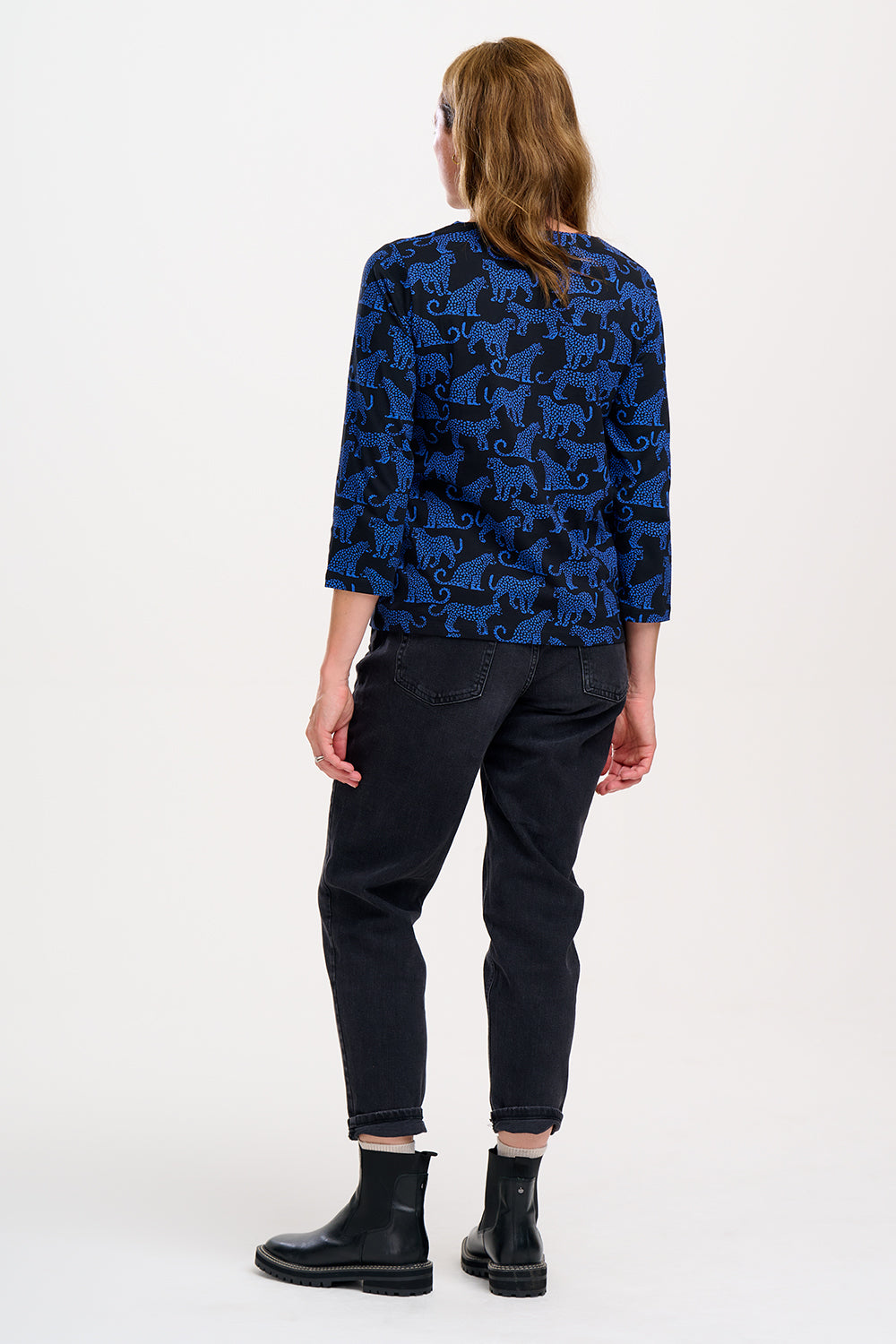 Top SUGARHILL Noor Black/Blue, Leopard Spots