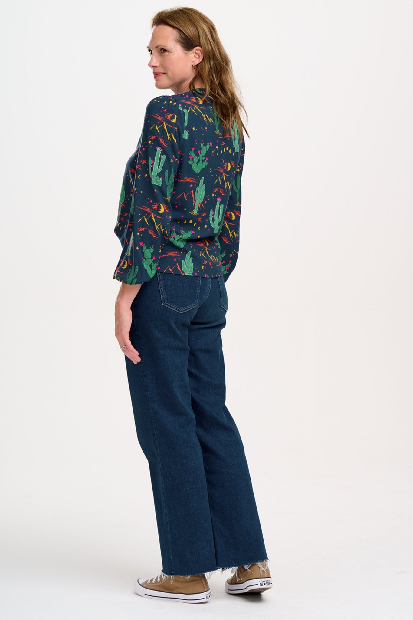 SUGARHILL Hannah Blouse Navy Night Desert