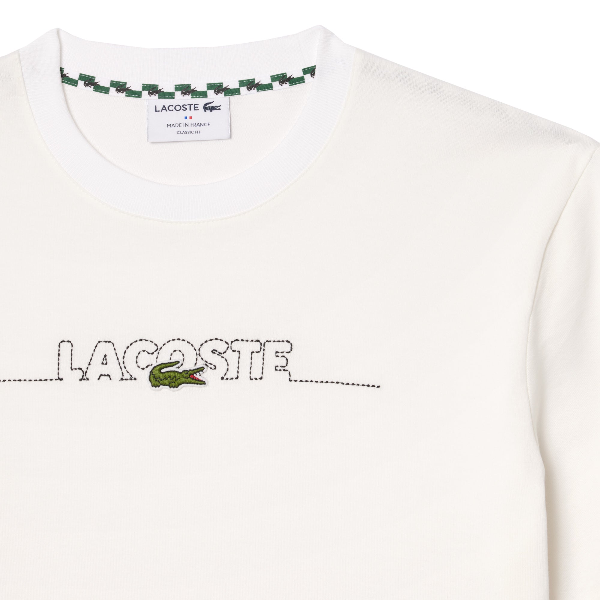 Camiseta LACOSTE Bordada de Fabricación Francesa