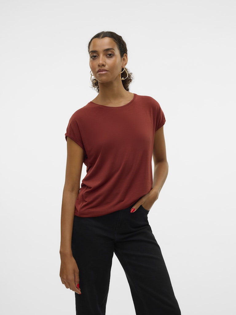 Camiseta Básica de Mujer Vero Moda AWARE Fire Brick