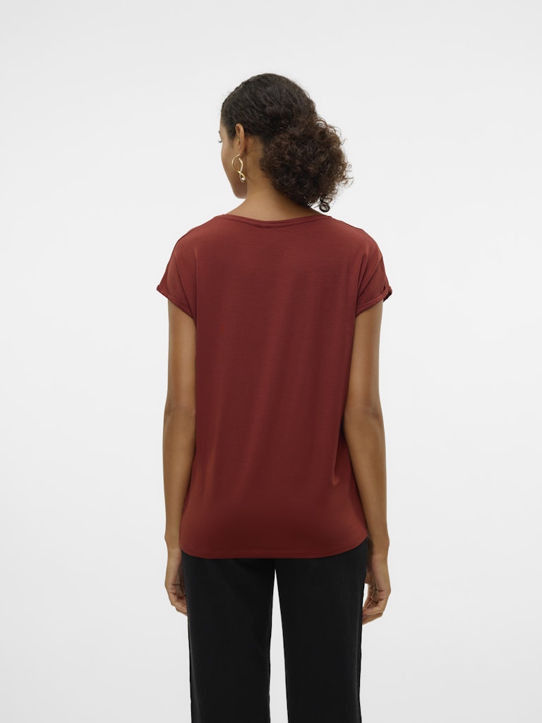 Camiseta Básica de Mujer Vero Moda AWARE Fire Brick