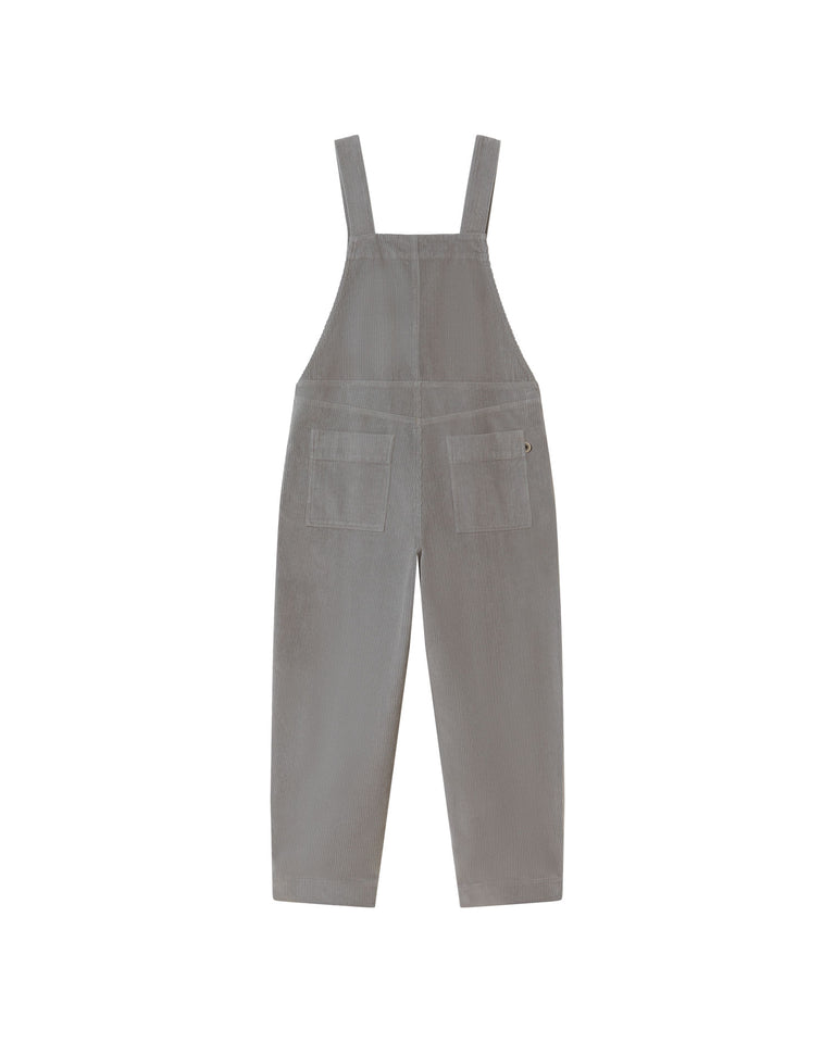 THINKING MU Corduroy Light Grey Overalls