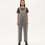 THINKING MU Corduroy Light Grey Overalls