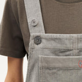 THINKING MU Corduroy Light Grey Overalls