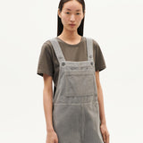 THINKING MU Corduroy Light Grey Overalls