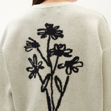 THINKING MU Merino Wool Flowers Philis Sweater