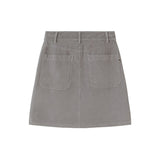 THINKING MU Corduroy Marsha Grey Skirt