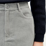 THINKING MU Corduroy Marsha Grey Skirt