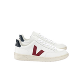 VEJA V-12 Leather White Marsala Nautical Sneakers