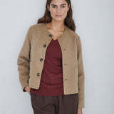 Chaqueta YERSE Gabrielle Handmade Reversible Ocre