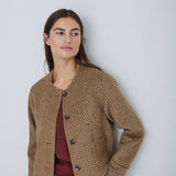 Chaqueta YERSE Gabrielle Handmade Reversible Ocre