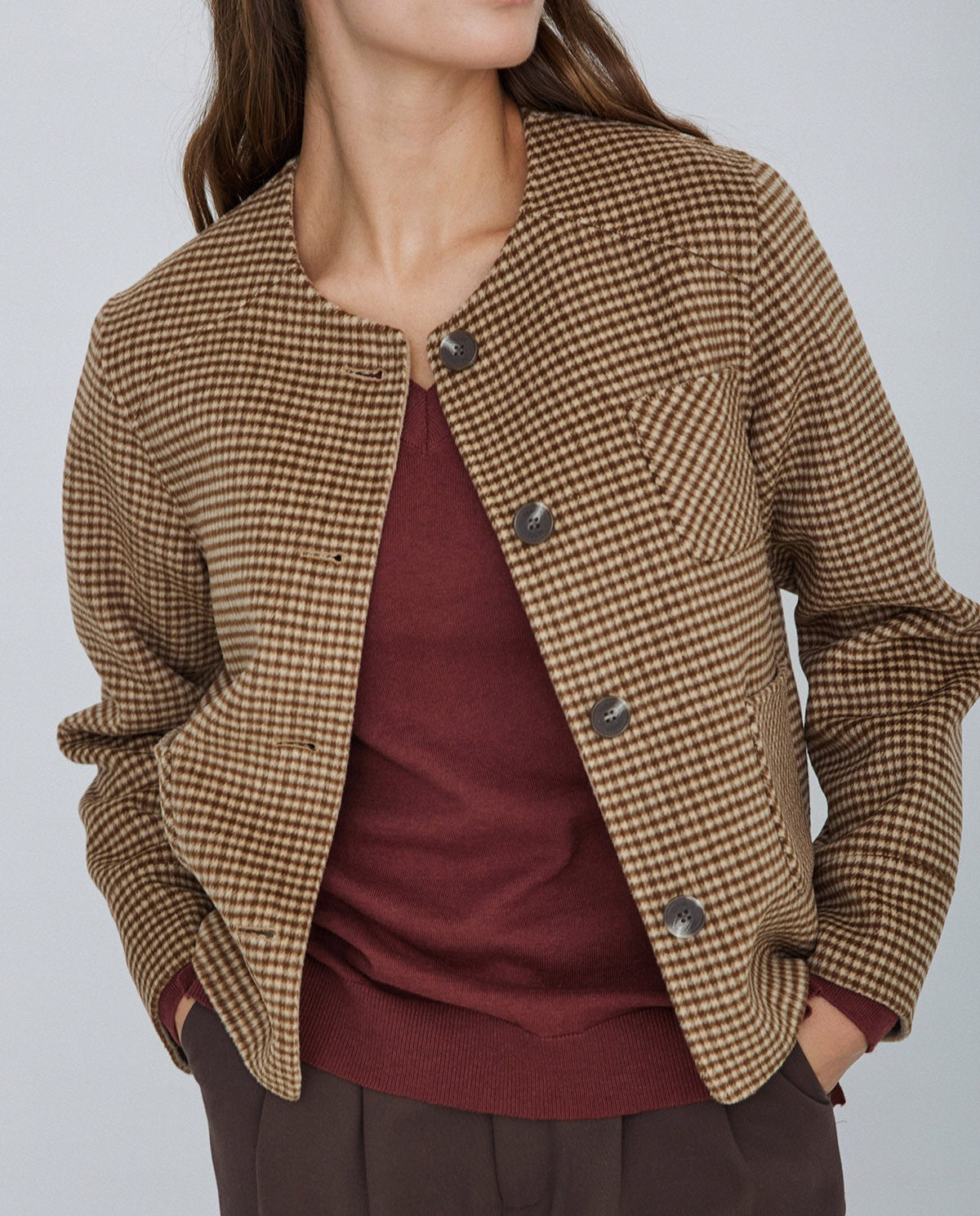 Chaqueta YERSE Gabrielle Handmade Reversible Ocre