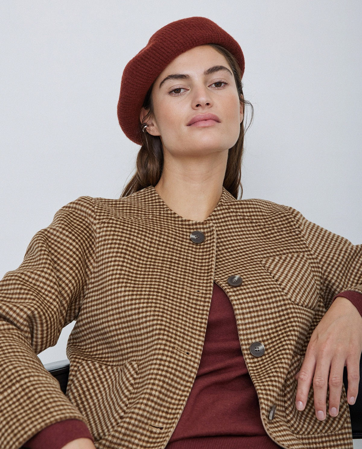 Chaqueta YERSE Gabrielle Handmade Reversible Ocre