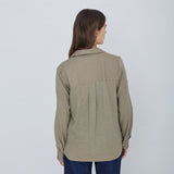 YERSE Giulia Khaki Long Shirt