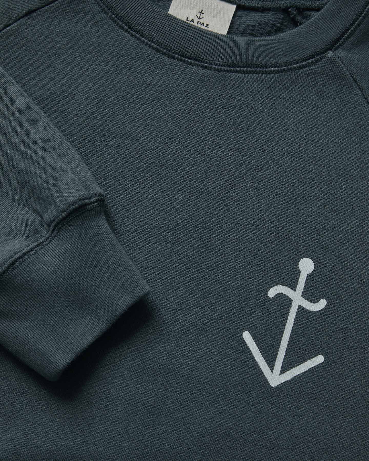 Cunha Dark Navy Ecru Logo-Sweatshirt