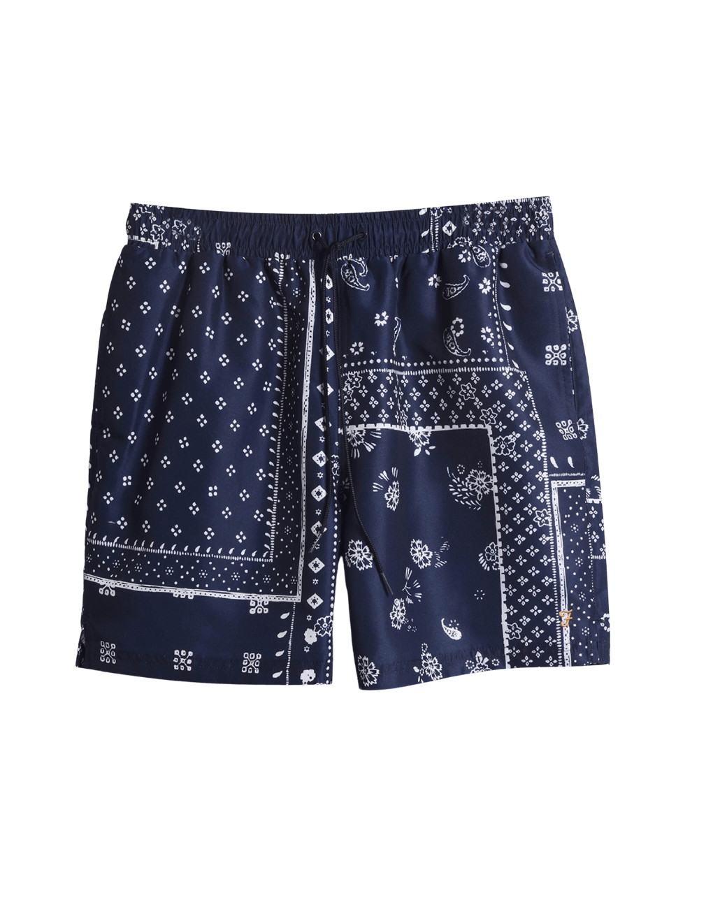 Bañador Farah Colbert Bandana Print In True Navy - ECRU