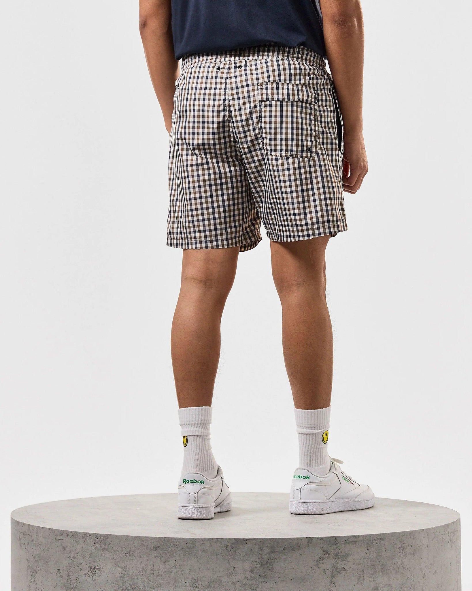 Bañador Weekend Offender Varadero Mid House Check - ECRU