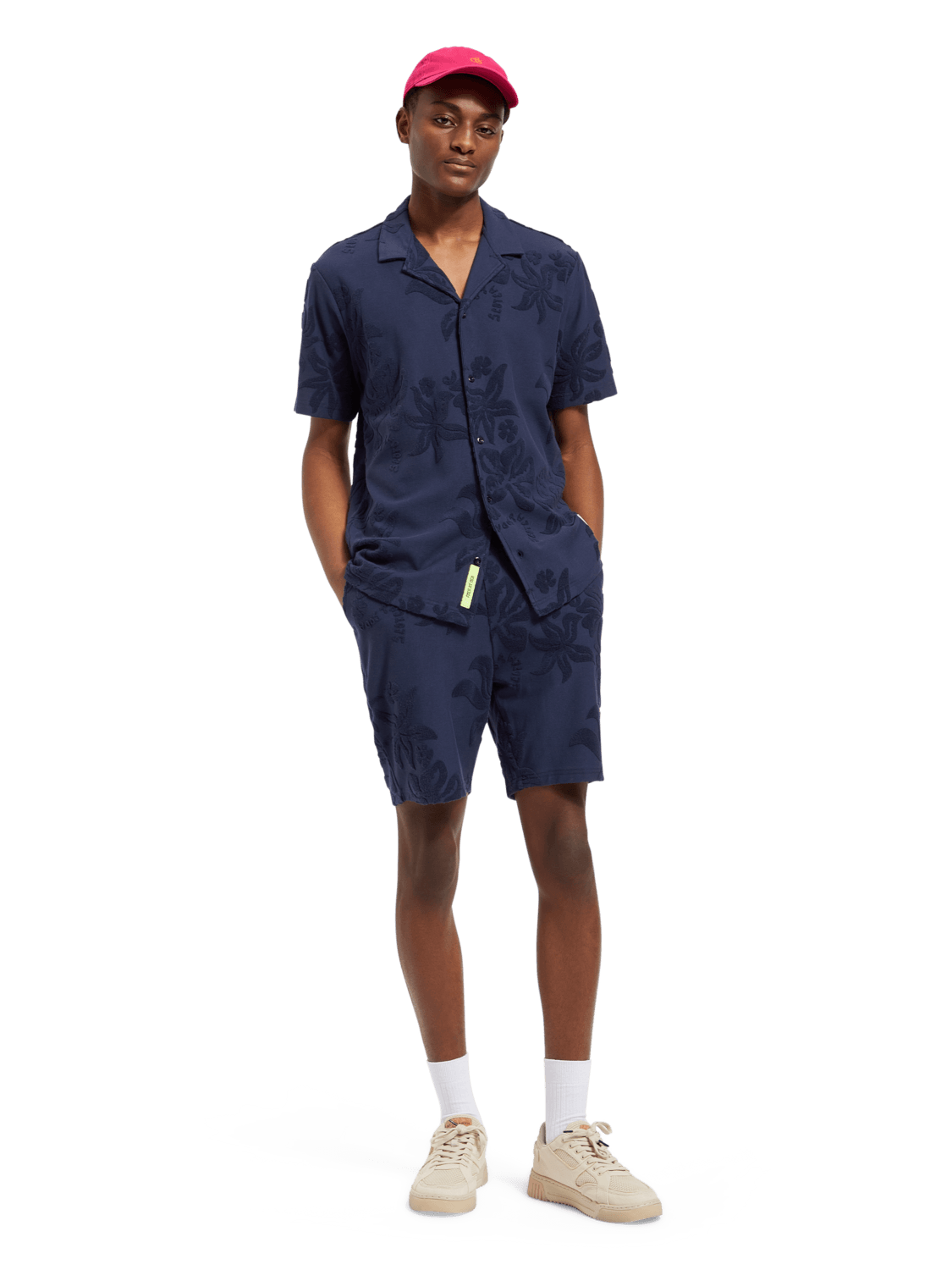 Bermuda Scotch & Soda Jacquard Towelling - ECRU