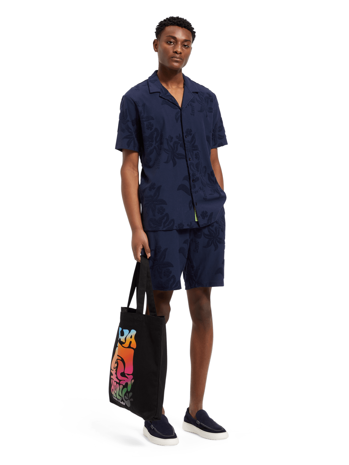 Bermuda Scotch & Soda Jacquard Towelling - ECRU