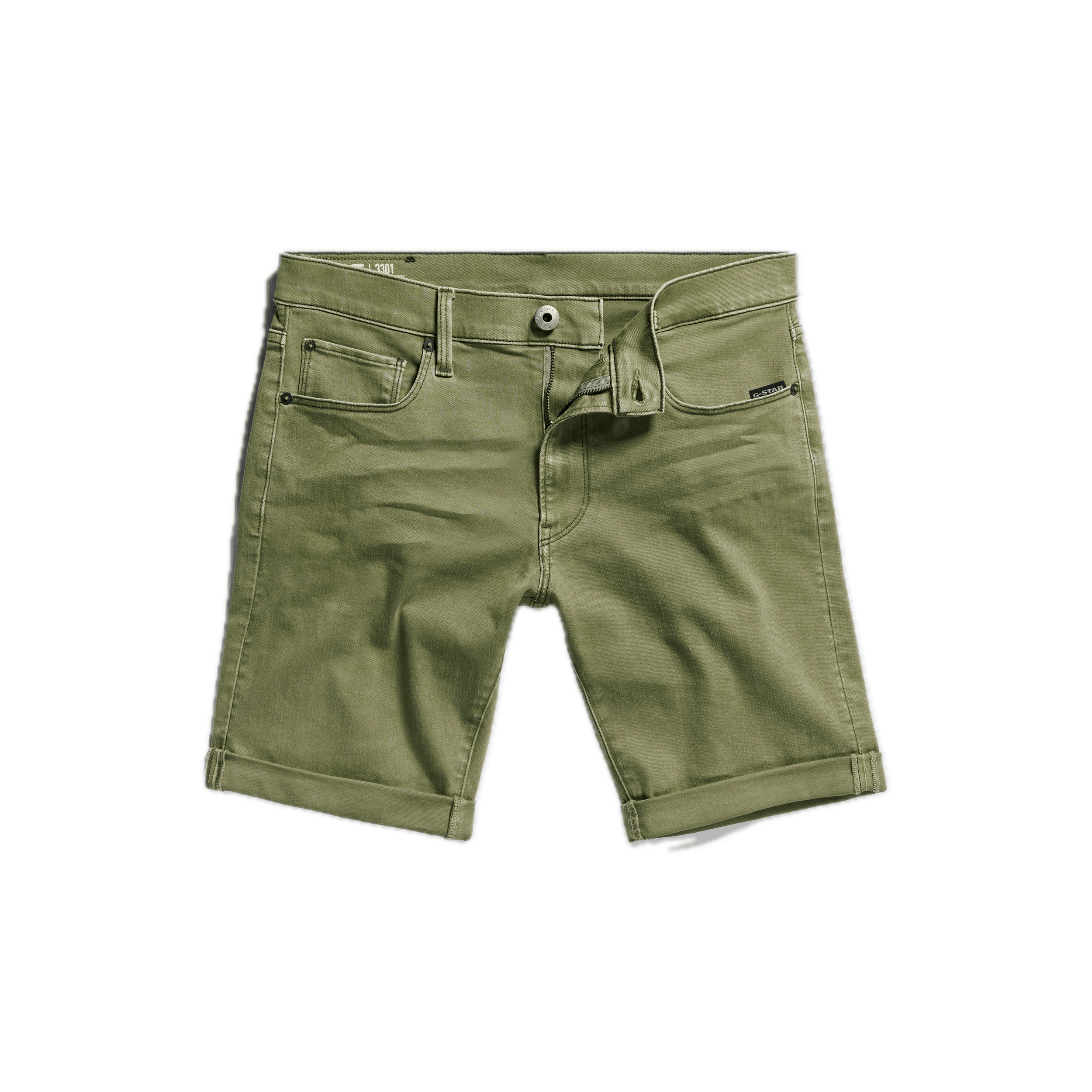 Bermudas G-STAR Vaqueras 3301 Slim Faded Shamrock - ECRU