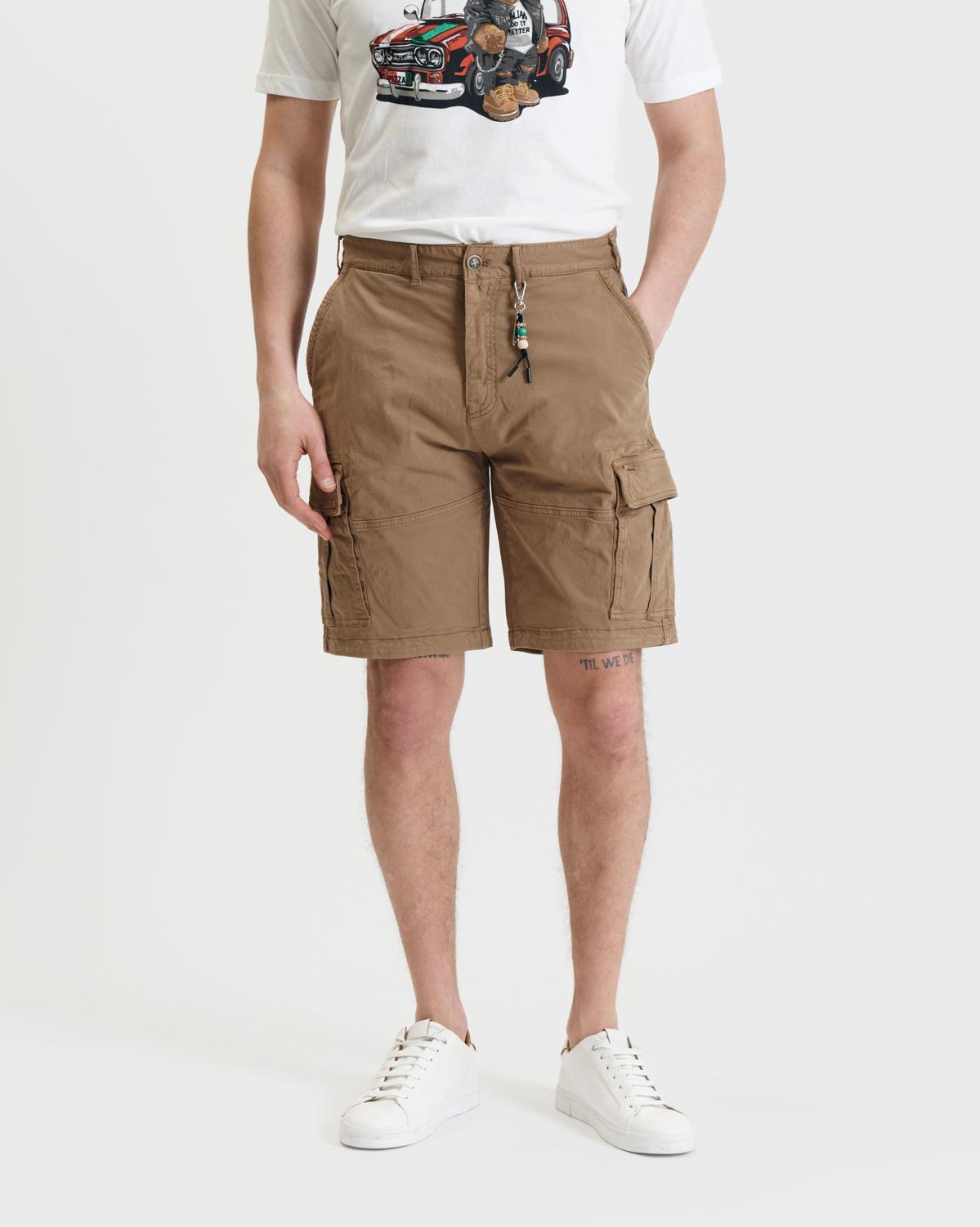 Bermudas Gianni Lupo GL305R Cargo Camel - ECRU