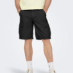 Bermudas Only&Sons Loc Cargo Black - ECRU