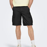 Bermudas Only&Sons Loc Cargo Black - ECRU