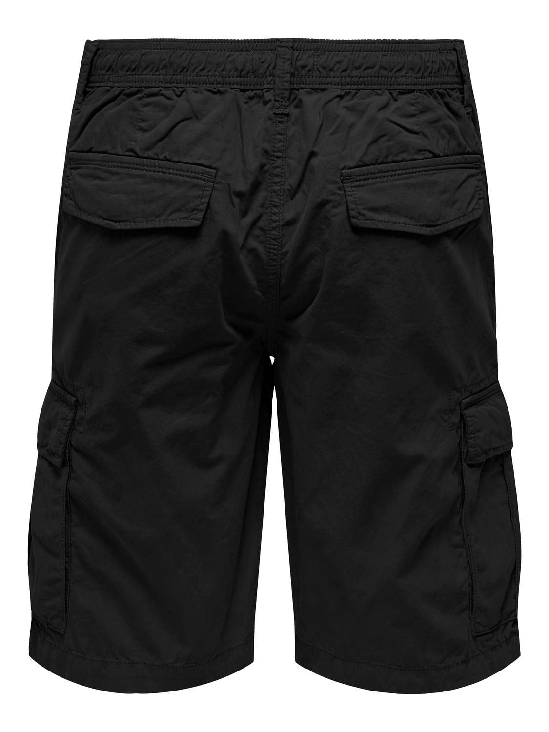 Bermudas Only&Sons Loc Cargo Black - ECRU