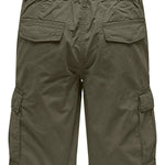 Bermudas Only&Sons Loc Cargo Olive Night - ECRU